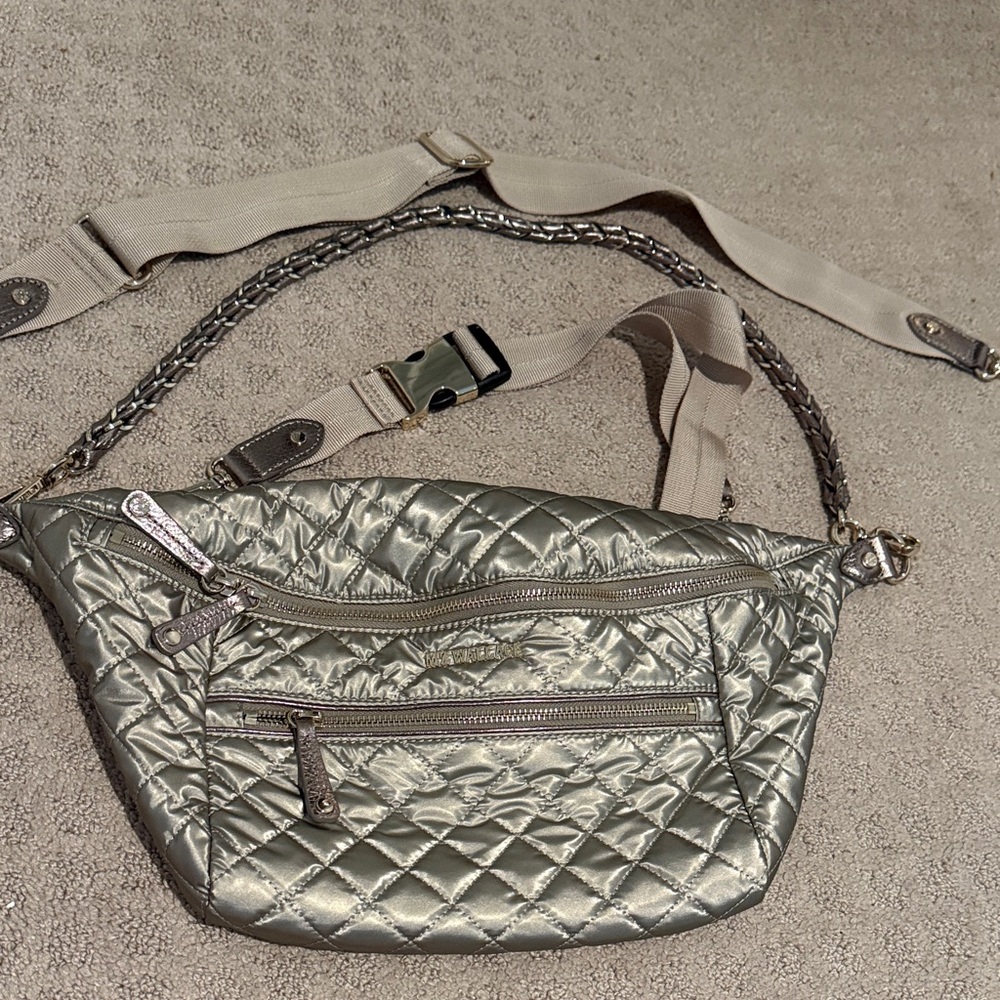 MZ Wallace Metallic Quilted Crossbody Bag